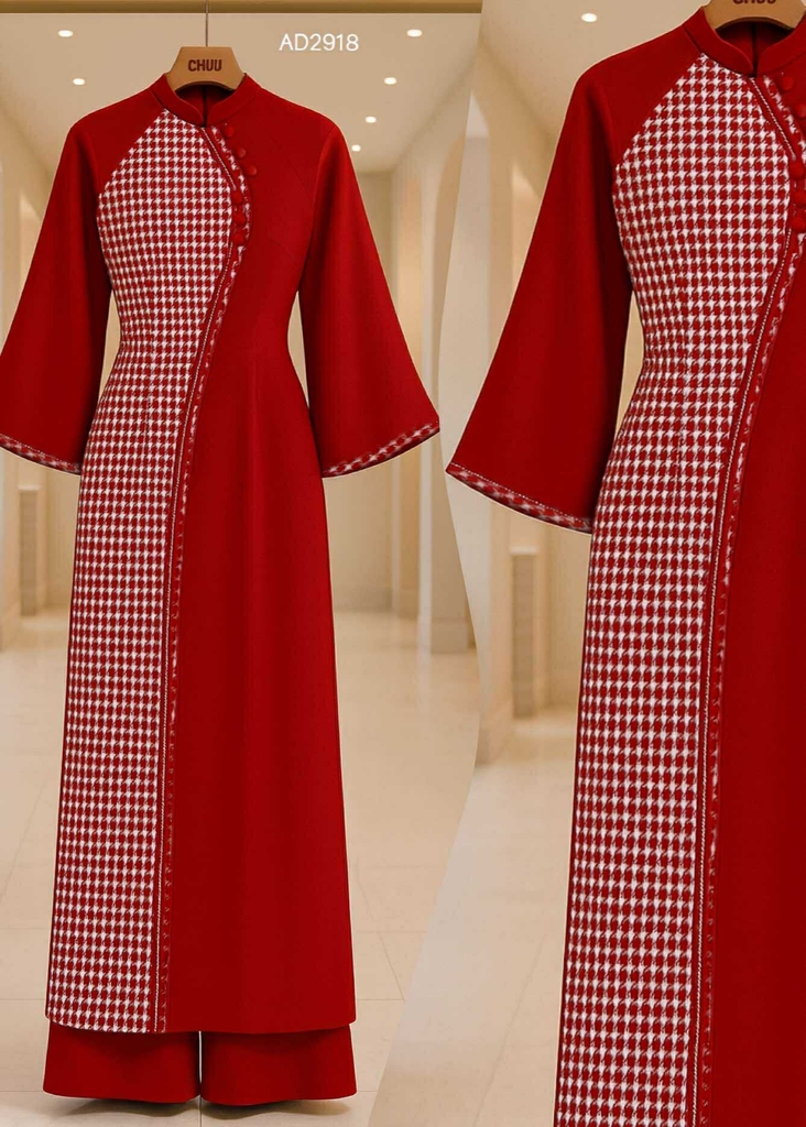 Áo Dài Dòng Sông Trăng AD2918 (áo lẻ)