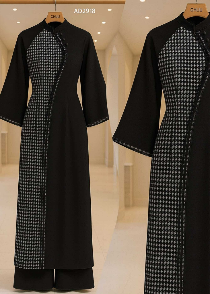 Áo Dài Dòng Sông Trăng AD2918 (áo lẻ)