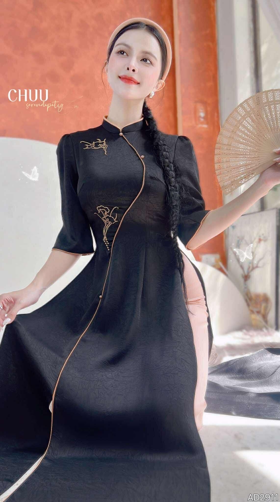 Áo Dài Hoa Ly Mùa Hạ AD2911 (áo lẻ)