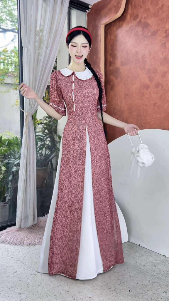 Áo Dài 4T Bi Bánh Gạo AD2921 (áo lẻ)