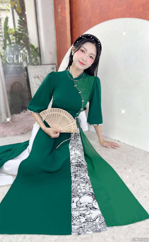 Áo Dài 2T+ Phong Đình+PK AD2922 (áo lẻ)