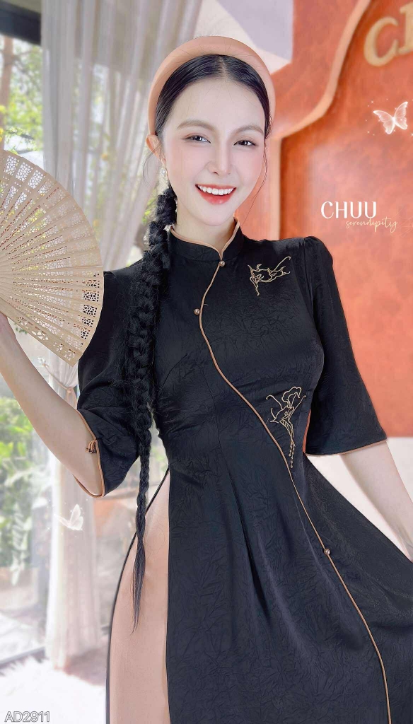 Áo Dài Hoa Ly Mùa Hạ AD2911 (áo lẻ)