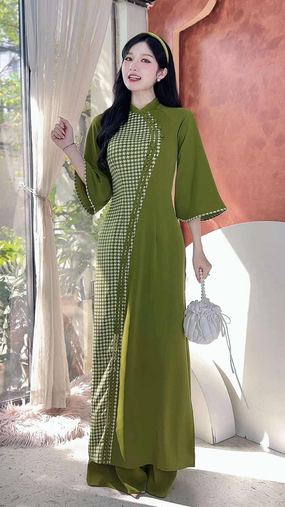 Áo Dài Dòng Sông Trăng AD2918 (áo lẻ)