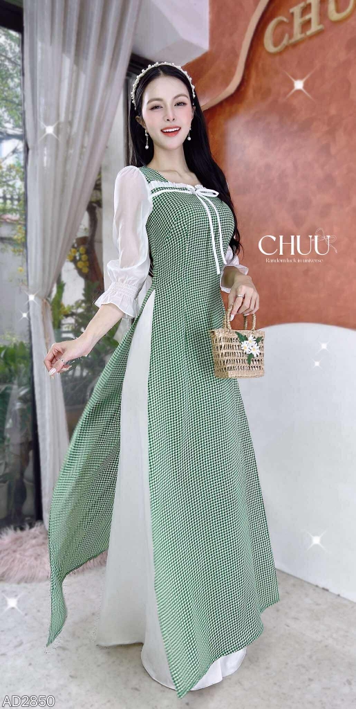 Áo Dài Đình Cổ Tích AD2850 (áo lẻ)