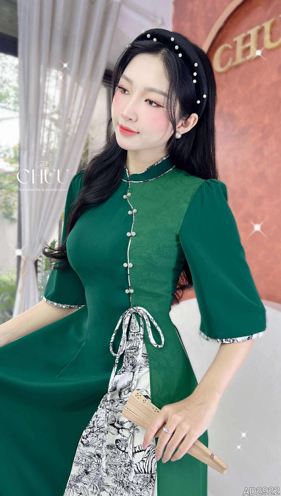 Áo Dài 2T+ Phong Đình+PK AD2922 (áo lẻ)