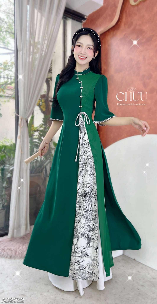 Áo Dài 2T+ Phong Đình+PK AD2922 (áo lẻ)
