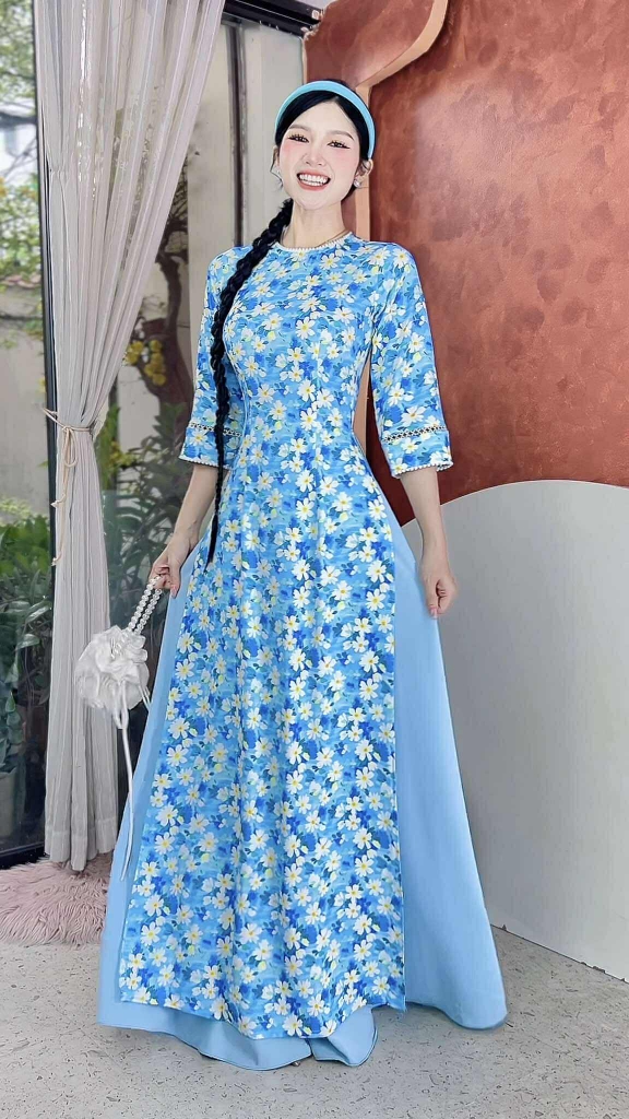 Áo Dài Lụa Bi Tuyết AD2923 (áo lẻ)