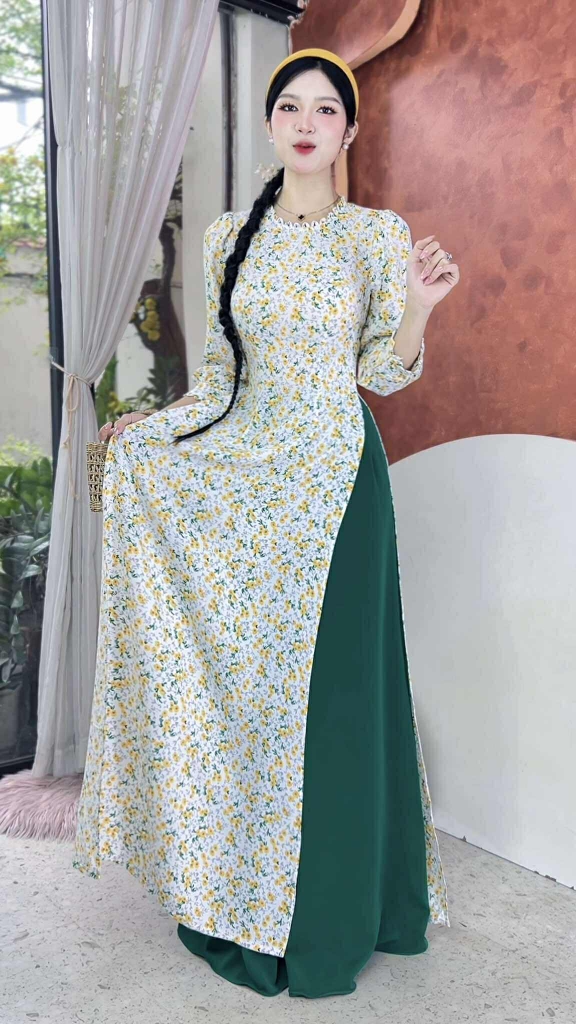 Áo Dài Cây Cầu Gỗ AD2881 (áo lẻ)