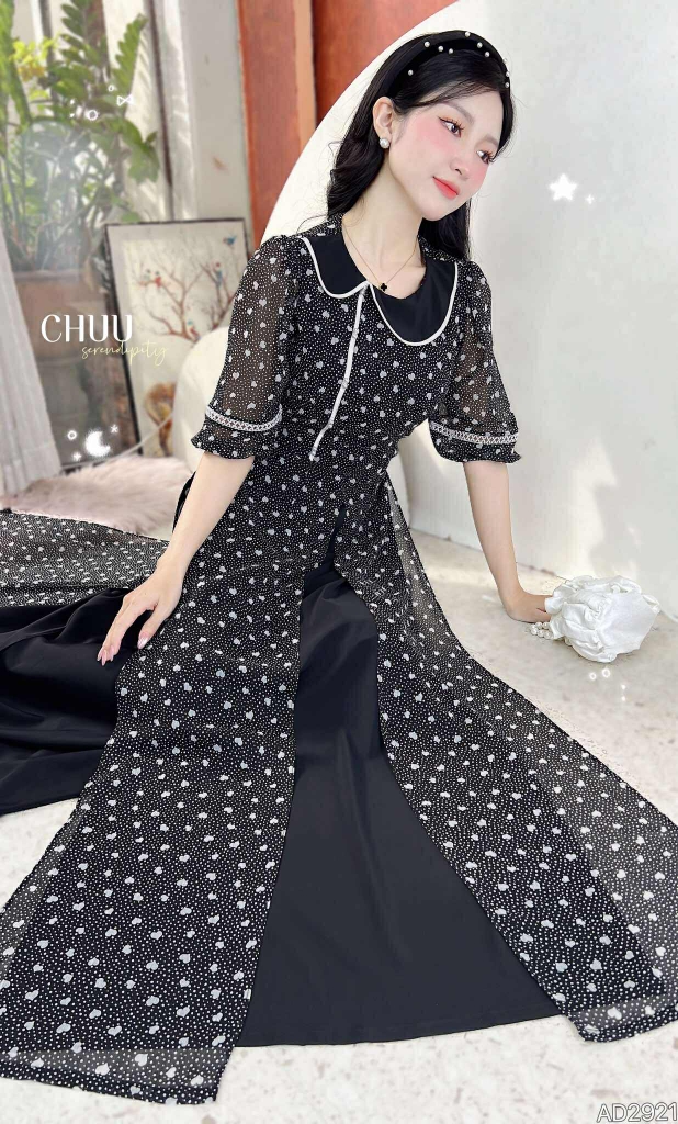 Áo Dài 4T Bi Bánh Gạo AD2921 (áo lẻ)