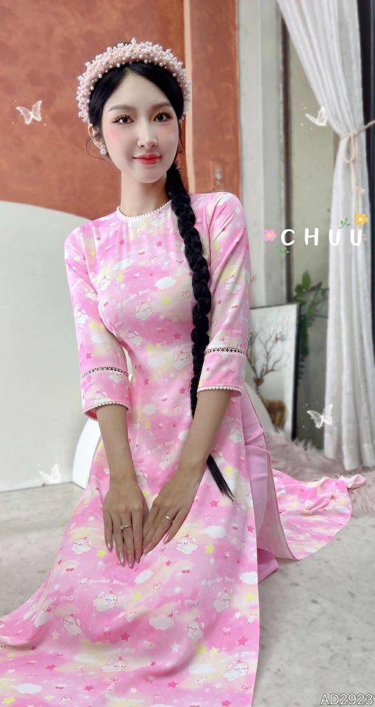 Áo Dài Lụa Bi Tuyết AD2923 (áo lẻ)