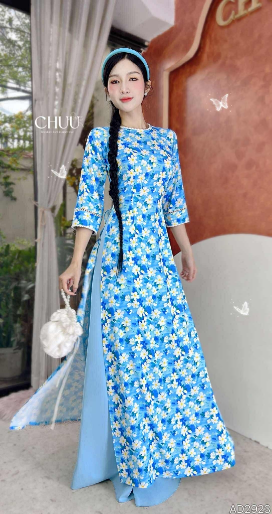 Áo Dài Lụa Bi Tuyết AD2923 (áo lẻ)