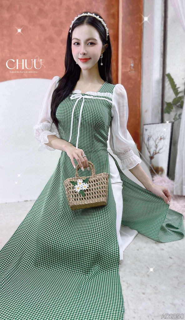Áo Dài Đình Cổ Tích AD2850 (áo lẻ)