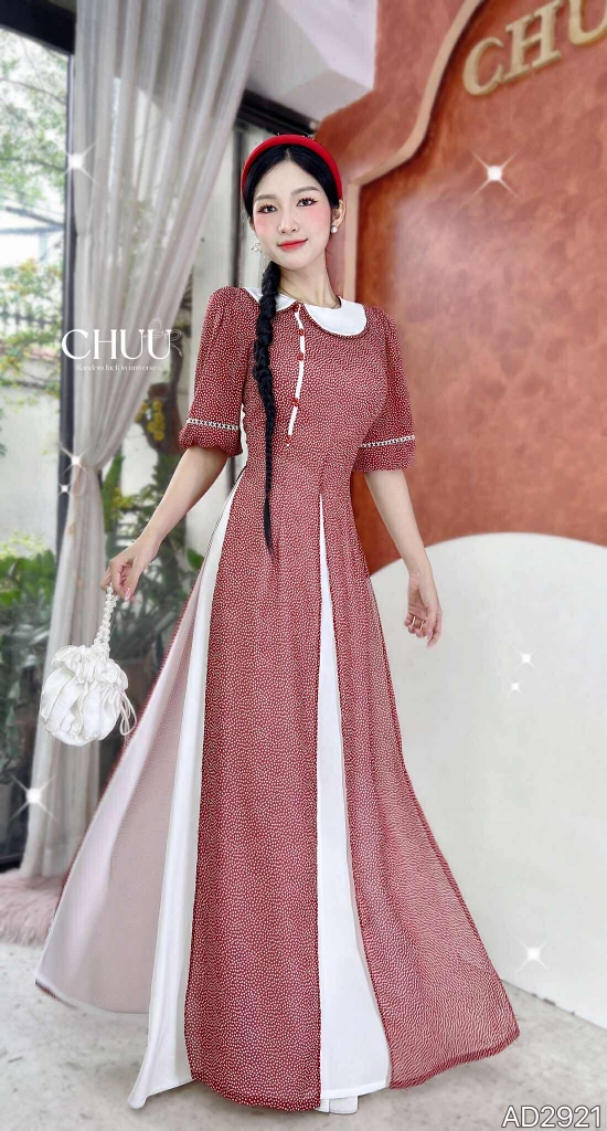 Áo Dài 4T Bi Bánh Gạo AD2921 (áo lẻ)