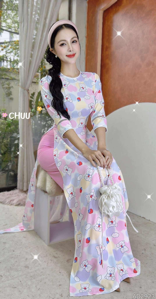 Áo Dài Lụa Bi Tuyết AD2923 (áo lẻ)