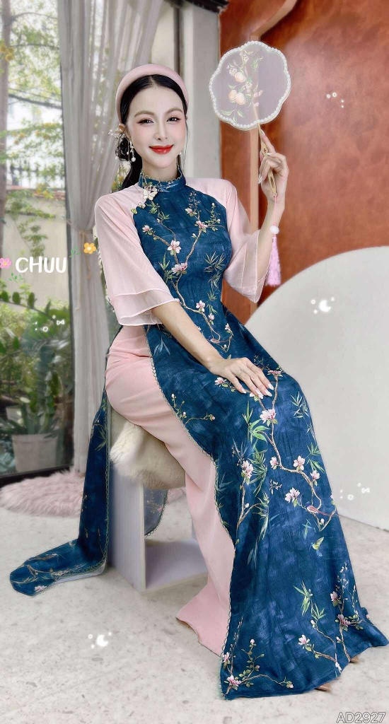 Áo Dài Đường Qua Núi AD2927 (áo lẻ)