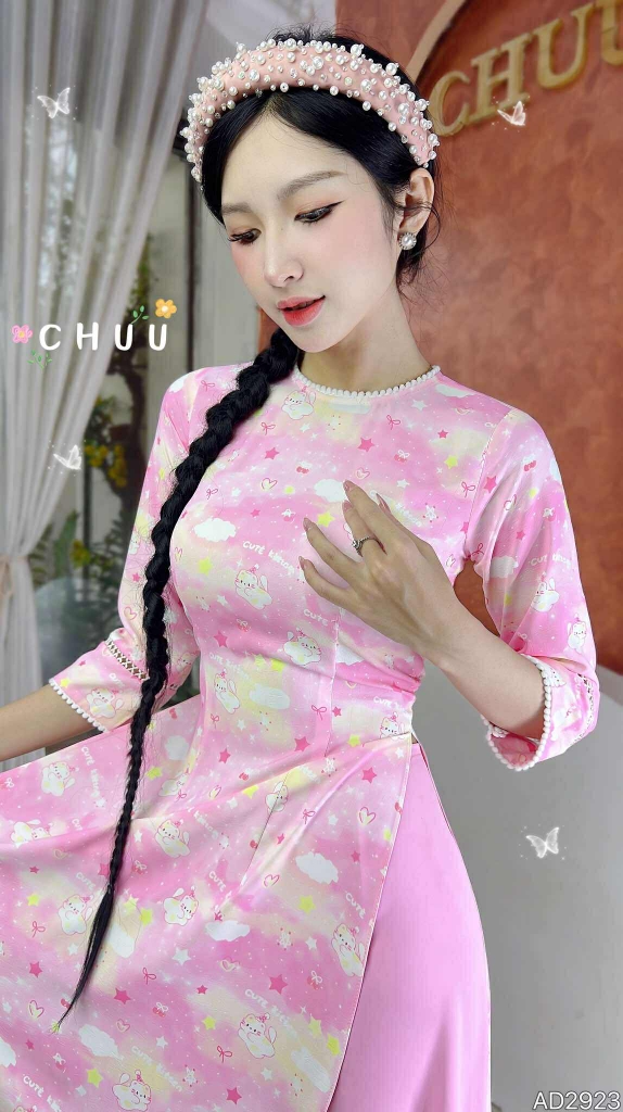 Áo Dài Lụa Bi Tuyết AD2923 (áo lẻ)