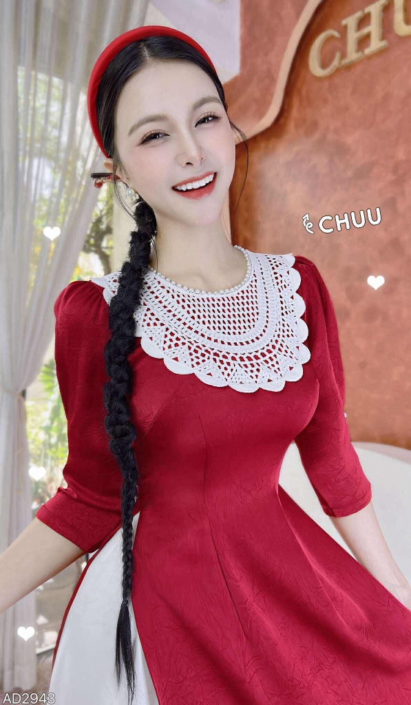 Áo Dài Măng Tây AD2943 (áo lẻ)