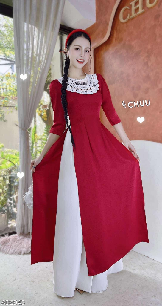 Áo Dài Măng Tây AD2943 (áo lẻ)