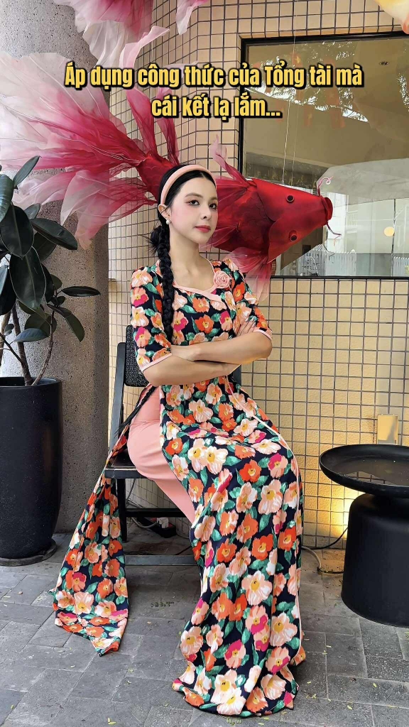 Áo Dài Cổ Vuông Mỹ Nữ+PK AD2859 (áo lẻ)