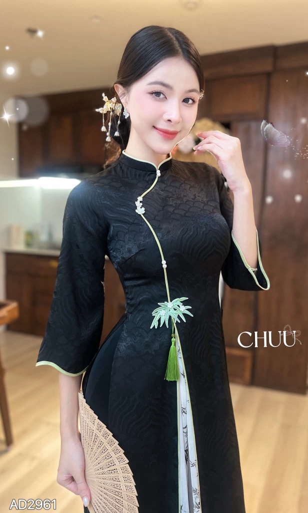 Áo Dài 2T Trúc Nở Hoa AD2961 (áo lẻ)
