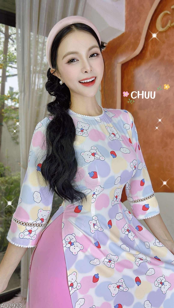 Áo Dài Lụa Bi Tuyết AD2923 (áo lẻ)