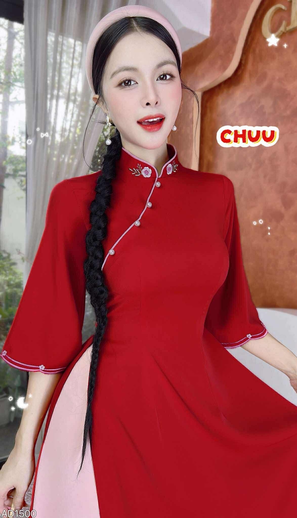 Áo Dài Bông Mai White AD1500 (áo lẻ)