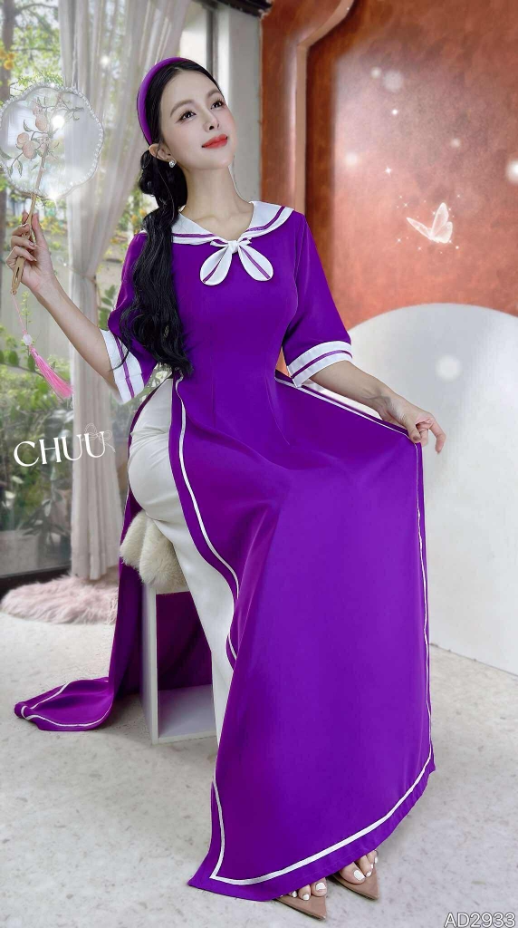 Áo Dài Hải Quân AD2933 (áo lẻ)