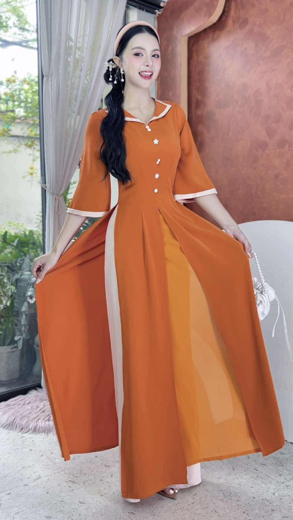 Áo Dài 3T Phấn Bảng AD2928 (áo lẻ)