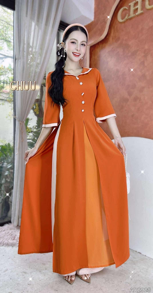 Áo Dài 3T Phấn Bảng AD2928 (áo lẻ)