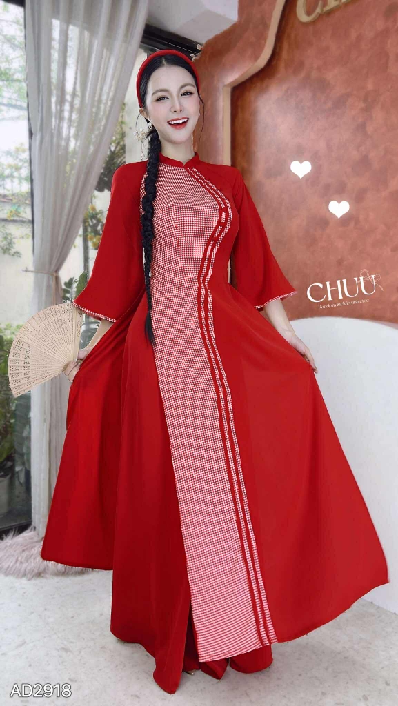 Áo Dài Dòng Sông Trăng AD2918 (áo lẻ)