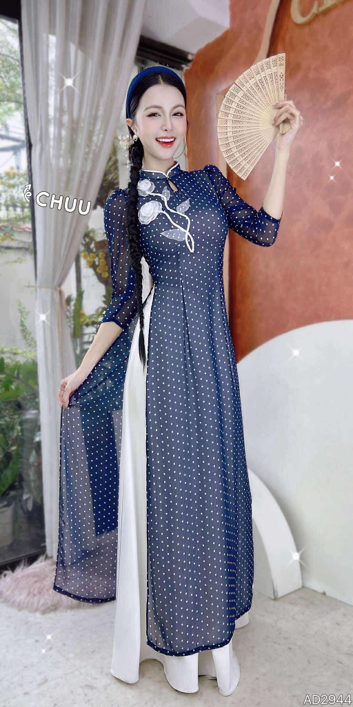 Áo Dài 4T Cành Hồng Sương AD2944 (áo lẻ)