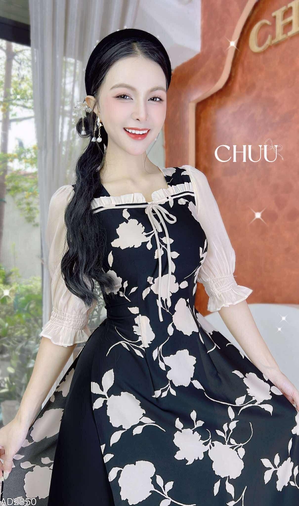 Áo Dài Đình Cổ Tích AD2850 (áo lẻ)