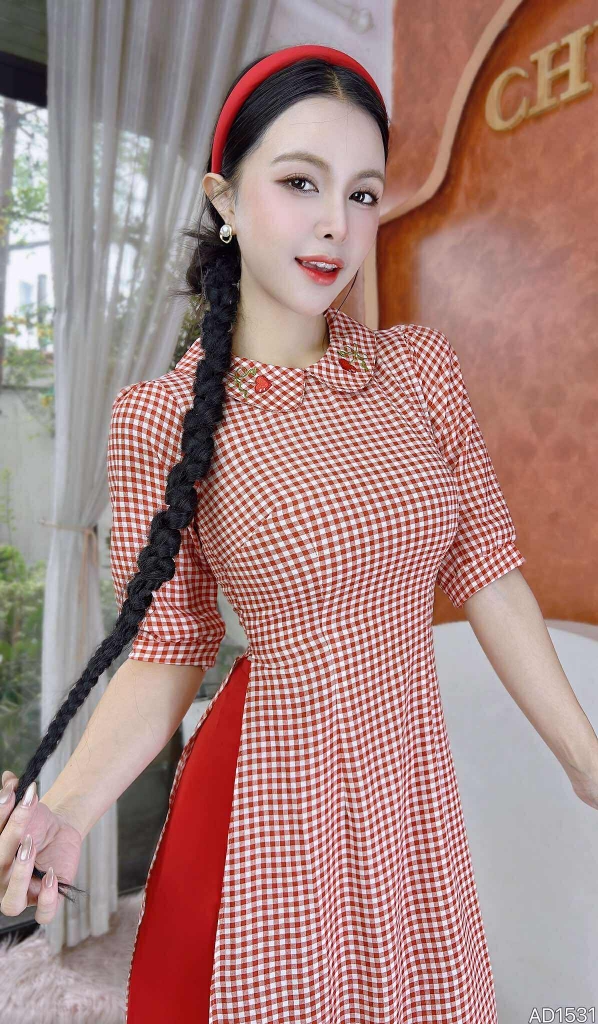 Áo Dài Cây Tình Yêu AD1531 (áo lẻ)