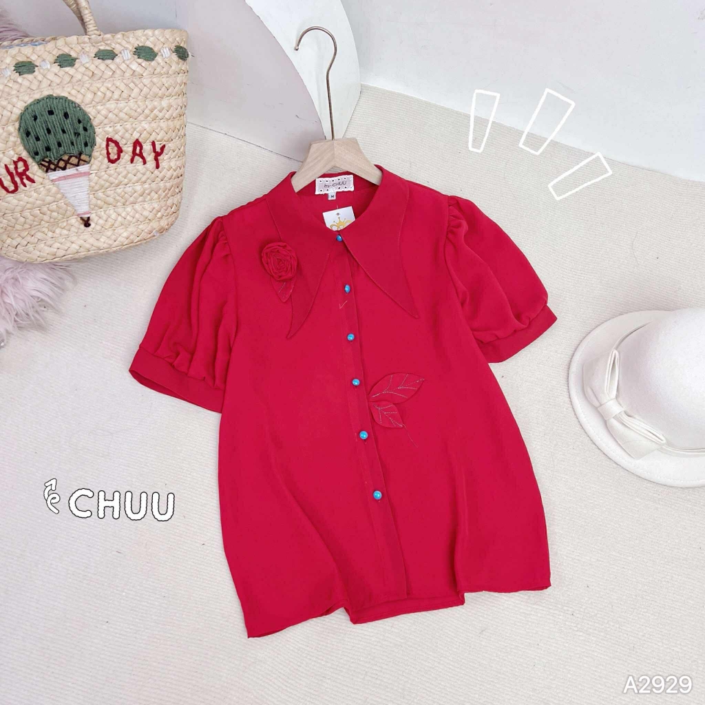 Áo Cổ Nhọn Lá Đa A2929