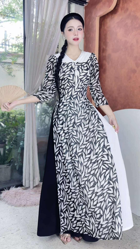 Áo Dài 4T Cổ Sen Gạo Nếp AD2884 (áo lẻ)