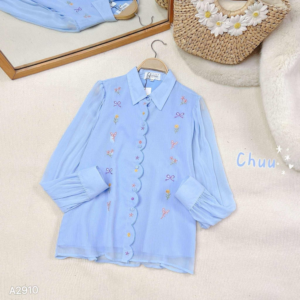 Áo Sơ Mi Vườn Nơ Nhỏ A2910