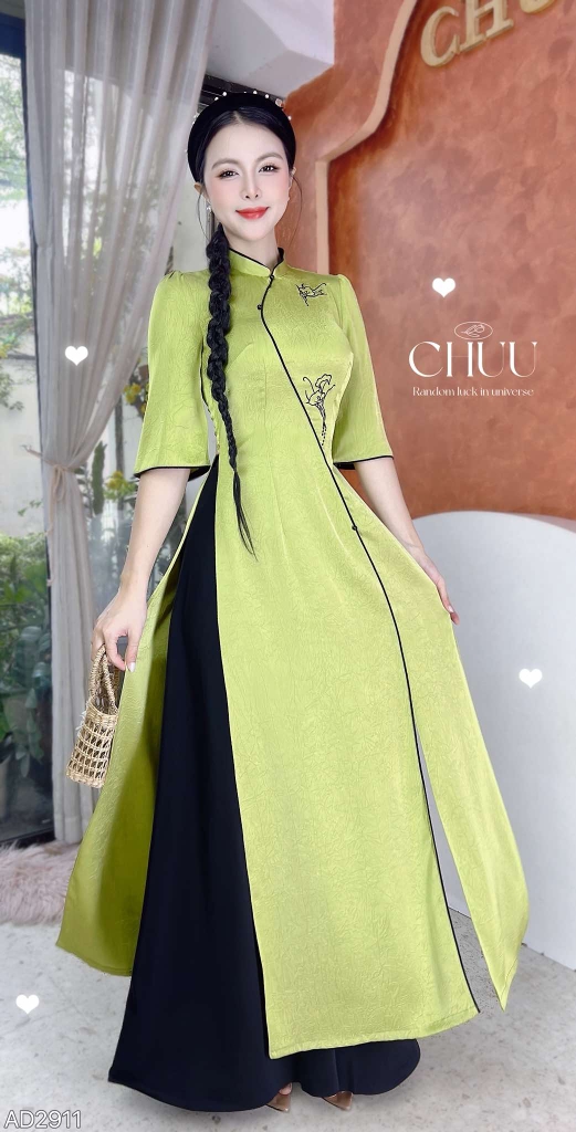 Áo Dài Hoa Ly Mùa Hạ AD2911 (áo lẻ)