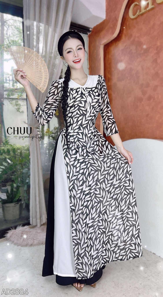 Áo Dài 4T Cổ Sen Gạo Nếp AD2884 (áo lẻ)