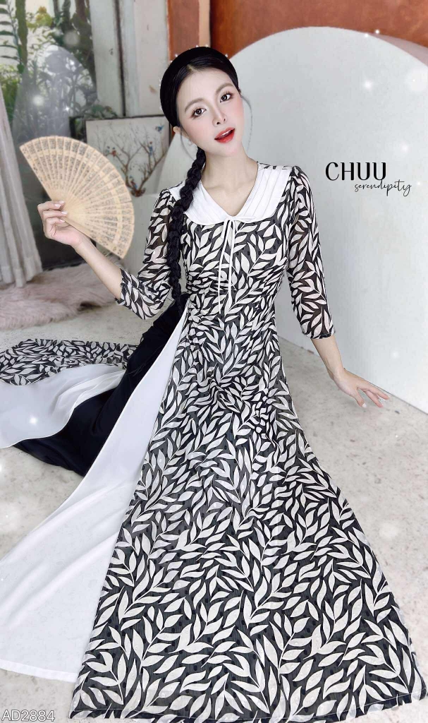 Áo Dài 4T Cổ Sen Gạo Nếp AD2884 (áo lẻ)