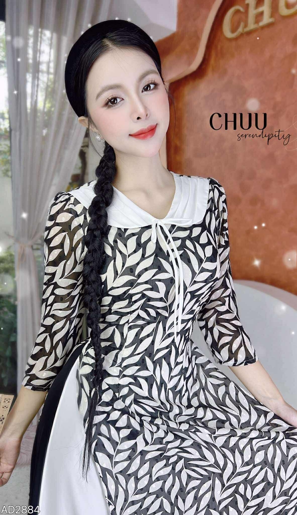 Áo Dài 4T Cổ Sen Gạo Nếp AD2884 (áo lẻ)