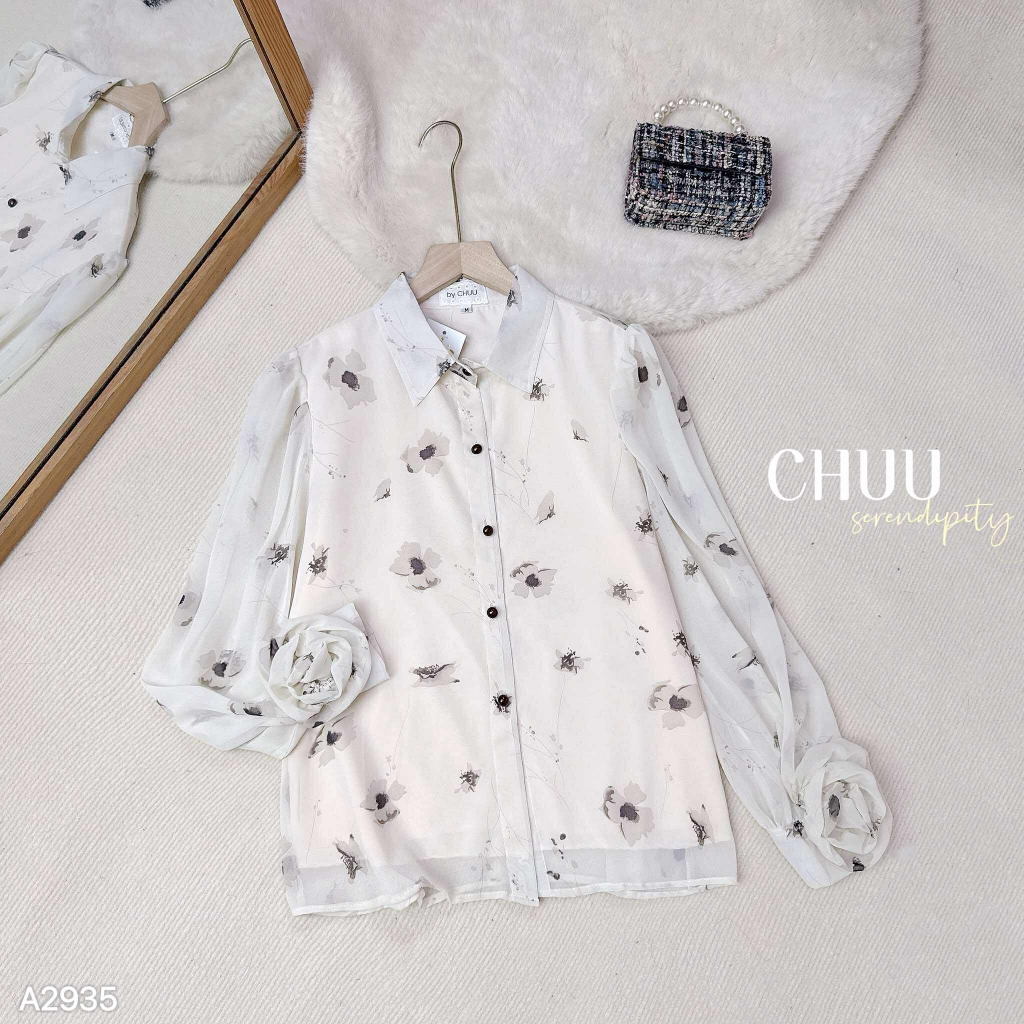 Áo Sơ Mi Tay Hoa Itali A2935