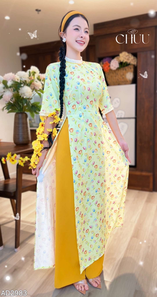 Áo Dài Yến Tầm Xuân AD2983 (áo lẻ)
