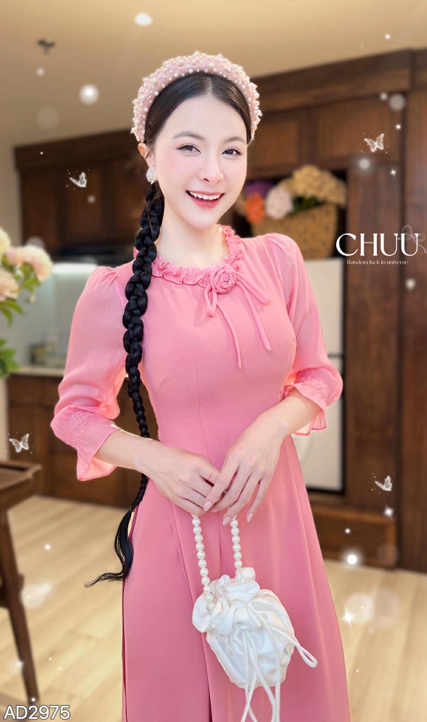 Áo Dài Bánh Kem Bắp + PK AD2975 (áo lẻ)