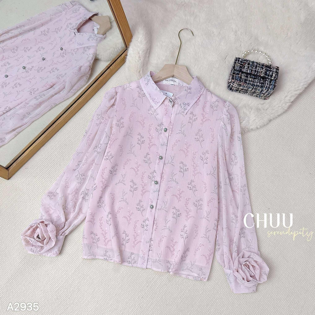 Áo Sơ Mi Tay Hoa Itali A2935