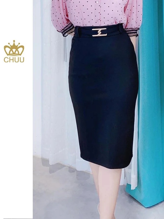 Sét Bộ Áo Kiểu Peplum Phối Chân Váy Dài Chữ A