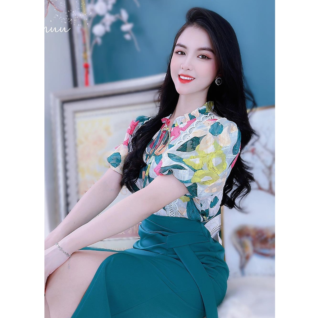 Áo Hoa Tơ Ép Luxury