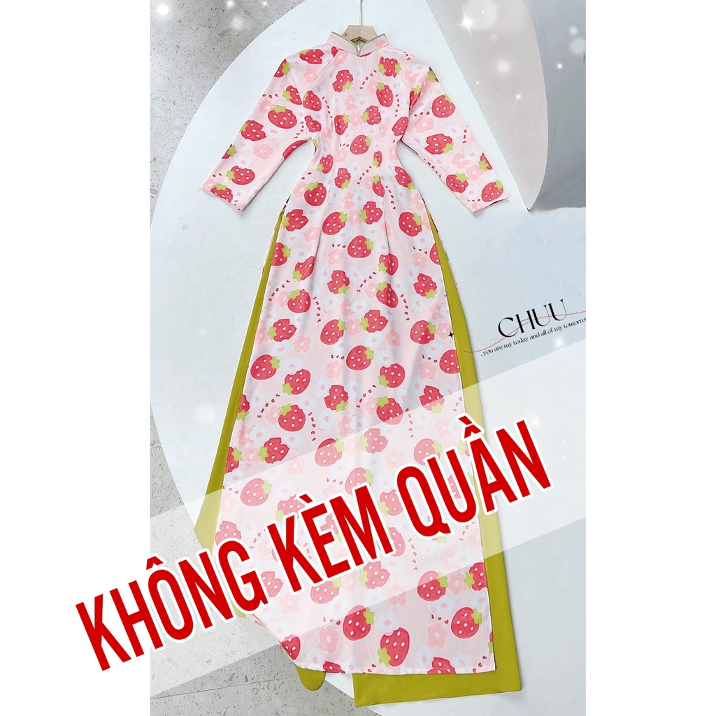 Áo Dài Truyền Thống Họa Tiết AD1013 (áo lẻ)