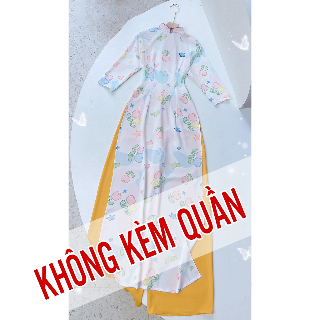 Áo Dài Truyền Thống Họa Tiết AD1013 (áo lẻ)