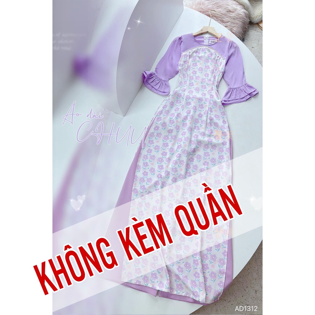 Áo Dài Tay Loe Ngọc Phượng AD1312 (áo lẻ)