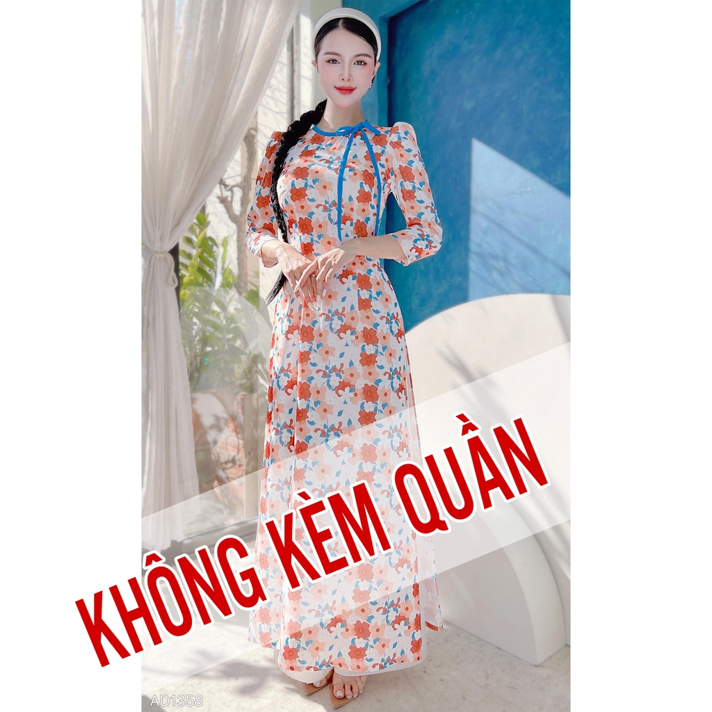 Áo Dài Dây Nơ Phở AD1358 (áo lẻ)